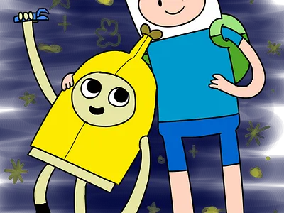 cool banana adorable adventure time banana man cartoon cute digital art fan art fanart finn mertens finn the human friends friendship illustration
