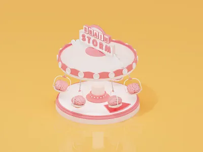 Brainstorm 3d 3d art amusement park blender blender3d blendercycles brain brainstorm c4d carousel cinema4d design illustration isometric isometric art octane octanerender render