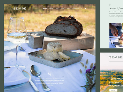 Sempé • Webflow ecommerce homepage agriculture bread craft diner ecommerce ecommerce design ecommerce shop foie gras food glass lunch photography producteur products table ui design webdesign webflow website wine