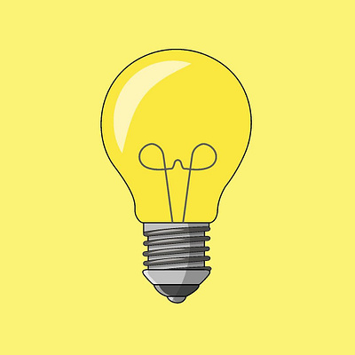 Light Bulb 💡 adobe adobeillustration branding brandmark design designspiration dribble graphicdesign illustration startupbusiness