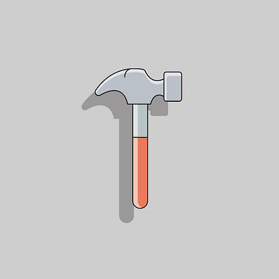 Hammer 🔨 adobeillustration behance branding creativedesign design flatvector graphicdesign illustration instadesigne startupbusiness