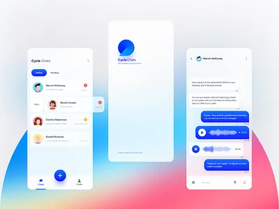 Cycle chat new style app design chat cycle gradient gradient design icon iran logo messenger startup tehran ui uiux ux