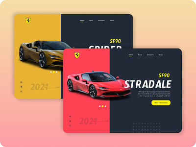 Ferari Stradale Spider ferrari figma landing landing design landing page landing page design landingpage stradale ui uiux design uiux designer uiuxdesign uiuxdesigner webdesign