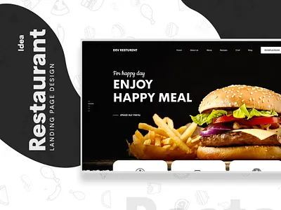 Dev Restaurant Web UI/UX Design Free Download burger corporate devdesign download fast food food food delivery free freebie pizza pizzeria psd restaurant sushi trendy ui ux web xd