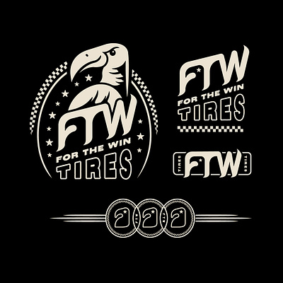 FTW Tires V2 artwork branding concept design doodle dribbble exercise illustration logo typography vector wip