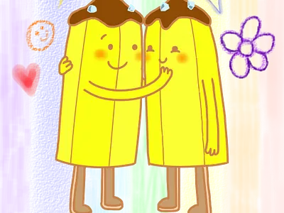banana milkshake adorable adventure time banana guards bananas cartoon colorful colourful cute digital art fan art fanart happy illustration love rainbow