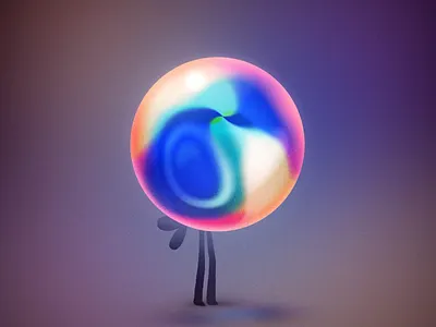 Tiny Universe 2d animation animation 2d bird colors glass illustration marble motion design motion graphics vector