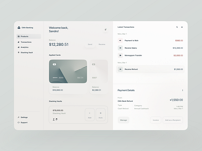 Banking Dashboard balance banking banking dashboard bankingapp camo credit limit dashboard details fintech fintech app fintech branding fintech identity green money transfer neobank payment payment details spendings transaction