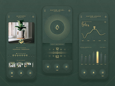 Plant profiler and watering manager aftereffects animation app plant plants ui webdesign