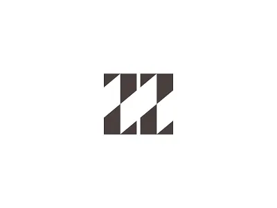 22 2 22 diagonal geometric logo minimal numbers numerals stencil type