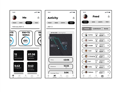 Running App Prototype - (Running With Tumi Sole) africa app fitness app prototype running app south africa