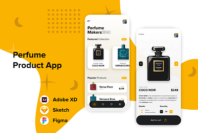 Perfume Product Mobile UI Design adobe xd app app design art creative design designer graphic design illustration inspiration mobile app mobile app design mobile ui mobile uiux ui ui design uiux uiux designer uiuxdesign uxdesign