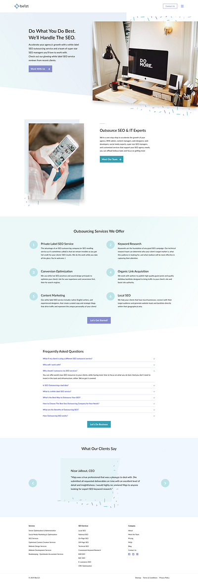 Homepage Be1zt landing page landing page design web design website