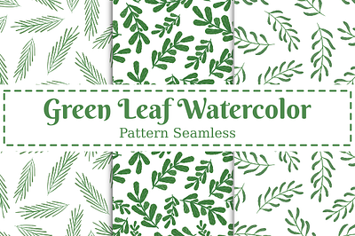 Green Leaf Pattern Seamless decor digital paper paper pattern seamless wallpaper watercolor