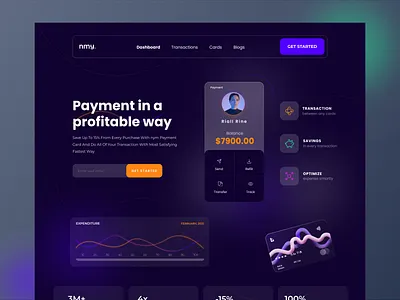 NYM - Card Payment banking bankingapp card card payment dashboad online payment pay payment ui user userinterface web webdesign website design