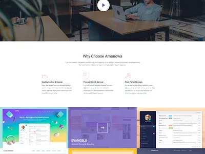 Amonowa Template clean design landing page template web design website