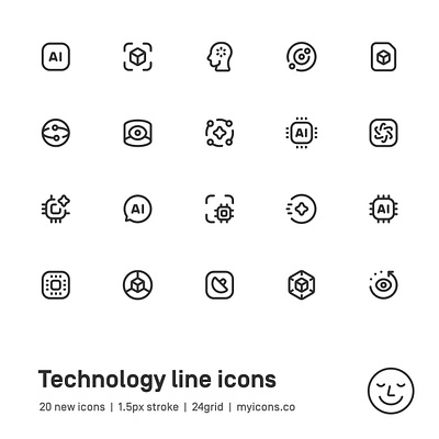 Myicons✨ — Technology vector line icons pack essential icons icon design icon pack icons icons design icons pack interface icons line icons sketch sketchicons ui ui design ui designer ui icons ui kit ui pack ui set web design web designer web ui