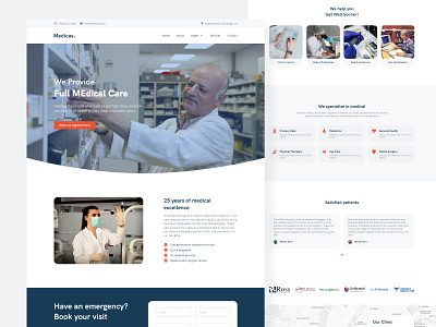 Medicas - Medical Landing Page clinic design landing page medical ui web design