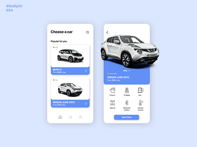 Car Interface. DailyUI: 034 034 appdesign car carinterface carrentalapp daily 100 challenge dailydesign dailyui dailyui001 dailyui034 dailyuichallenge figma mobile app design mobileappdesign