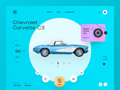 Chevrolet Corvette Header Design besnik car car design car header car landing page car ui car website design trend header header design landing page landing page design product design uiux design uiux design agency web design website website design