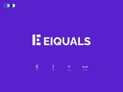 Eiquals V2 - Logo Design analytics brand identity branding chart creative logo data designer e letter equals freelance growth i letter logo logo design mark monogram visual identity