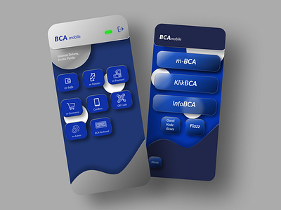 BCA Mobile Banking Redesign banking bca blue mobile ui