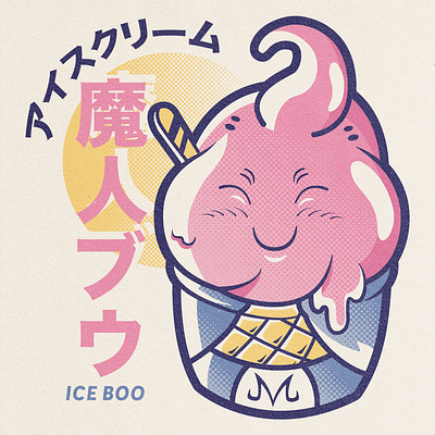 Majim boo ice cream illustration