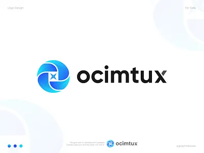 Ocimtux Logo Design | Modern Logo Design (unused) best logo designer brand identity branding camera compass creative agency custom lettering digital agency digital designer freelance designer lense logo logo design logo designer minimlist modern logo studio tech logo technology wordmark