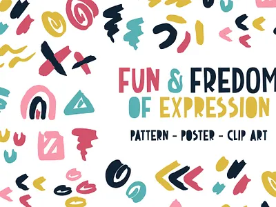 Fun and Freedom of Expression - Seamless Pattern abstract abstractshapes colorful illustration organic pattern art patterns seamless pattern seamlesspattern vector