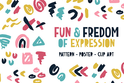 Fun and Freedom of Expression - Seamless Pattern abstract abstractshapes colorful illustration organic pattern art patterns seamless pattern seamlesspattern vector