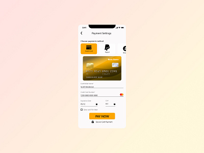 Just finished my second design for #dailyui #002 app credit card checkout design payment ui