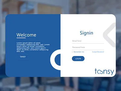 Web Login dashboard log in ui web