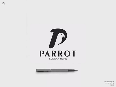 PARROT LETTERS LOGO 3d animation app branding design graphic design icon illustration logo parrot typography ui ux vector