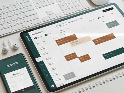 Superb - Guest Experience Management booking calendar food restaurant ui ux