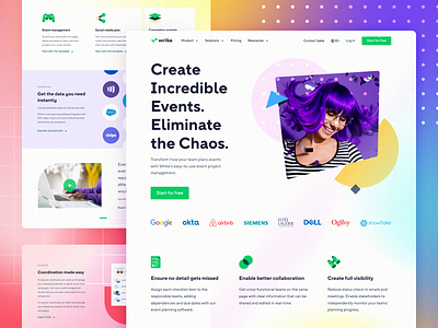 Wrike Webpage – Event Management clean colorful design landing ui ux web webdesign website wrike wrikedesign wriketeam