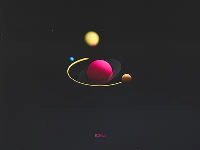BGM4 3d 3d art 3d artist 3dmodeling 3drender blender blender3d colourful cyclesrender minimal planet planetary planetary system planets scifi space stylized texture