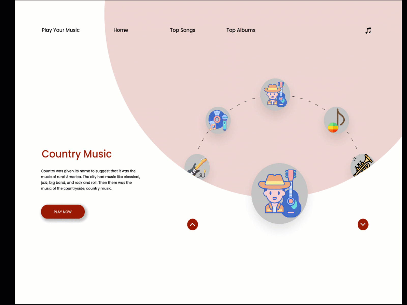 Music Web Prototipe design figma genre music uiuxdesign website