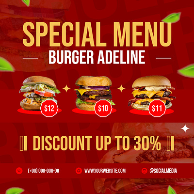 Special Menu Burger background