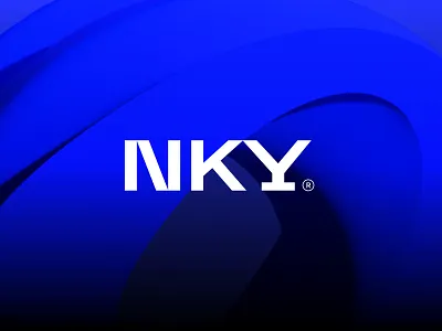 NKY - Brand Identity ai aipoweredmanagementsystem artificialintelligence blue brand brandidentity branding branding agency fintech k logodesign modern logo n nky tech y