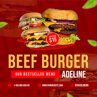 Beef Burger background