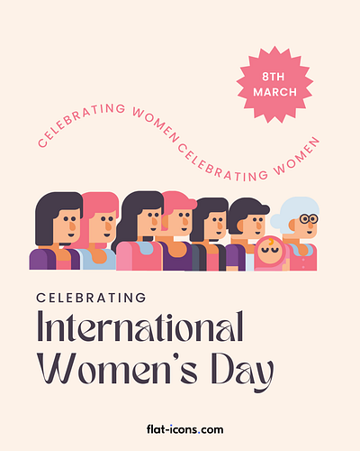 8th March Women's Day branding design graphic design icons illustration logo ui vector