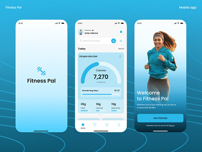 Fitness pal Mobile app activity tracker app design calorie tracker calories fitness fitness app health health app inspiration mobile app design mobile design online training product design tracker ui design ui ux ux design workout