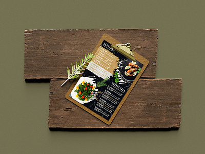 Restaurant Menu Flyer wood