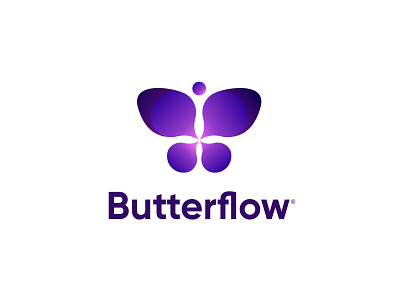 ButterFlow brand branding brandingdesign business butterfly clean company corporate design flat icon logo logo design logo mark logodesign logos mark minimal startup