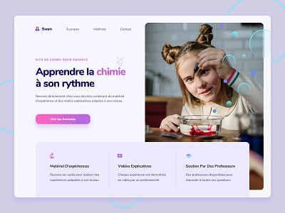 Swan | Web Design Concept branding chemistry children concept design education education web design education website france freelance designer french kid minimal ui web design web designer webdesign