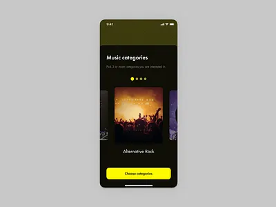 Categories - Daily UI #99 categories daily 100 challenge daily ui dailyui dailyui099 dailyuichallenge dark ui design dizzarro design ios music music player playlist uxui