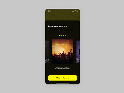 Categories - Daily UI #99 categories daily 100 challenge daily ui dailyui dailyui099 dailyuichallenge dark ui design dizzarro design ios music music player playlist uxui