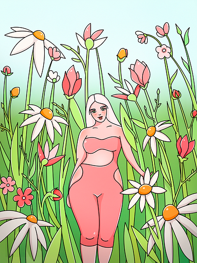 Spring Has Come bloom character fairy flowers garden illustration poster spring spring break woman