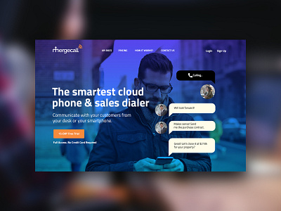 mergeCall branding logo photoshop psd template software as a service theme design ui design ux design web design webdesign website