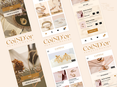 Coin d'or App accessories blur branding design fashion logo femenine figmadesign gradient ios app design jewelry logo ui ux